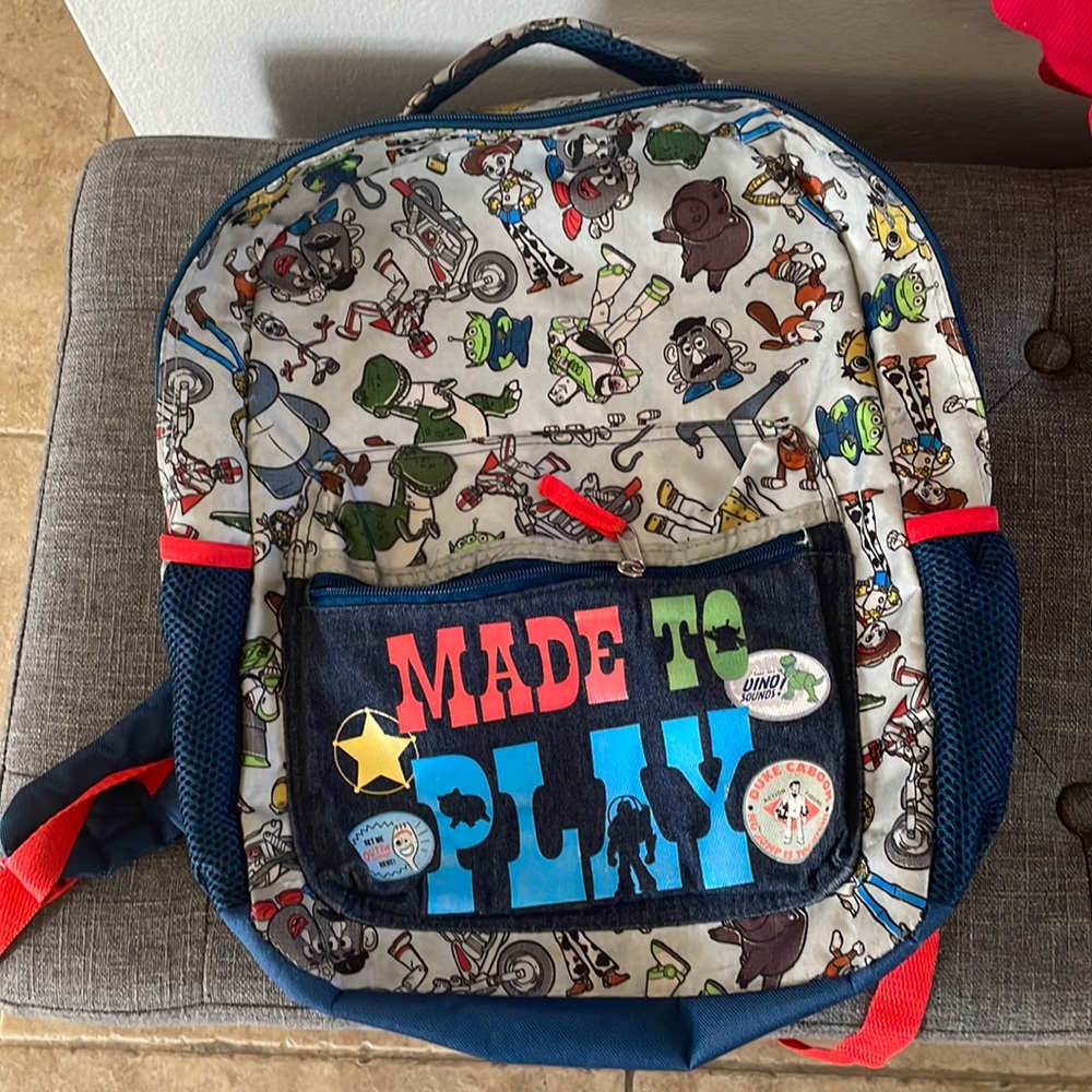 Gently used Toy Story backpack